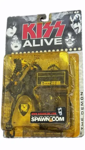 boneco miniatura gene simmons kiss alive the demon 1/6 mcfarlane