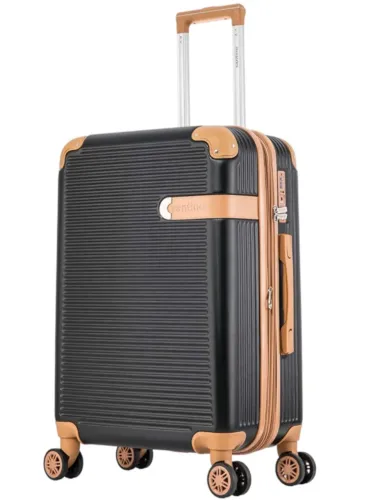 [LACRADO] SANTINO, Mala de Viagem Grande, Nice Rígida 360° Santino - ABEV407G Cor: Preto