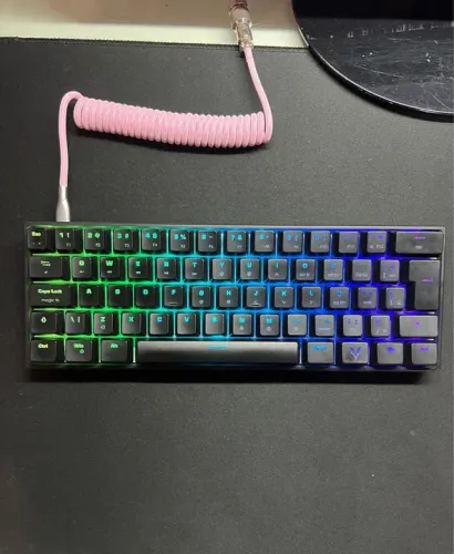 Teclado Mecânico Gamer Husky Blizzard, 60%, RGB, Switch Gateron Brown, ABNT2, Preto