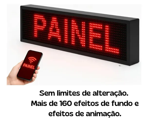 Painel LED 100x20 Wi-fi (Honestidade e Qualidade é na distribuidora JK eletrônicos)