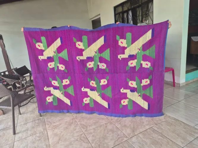 Colcha lã artesanato relíquia rara