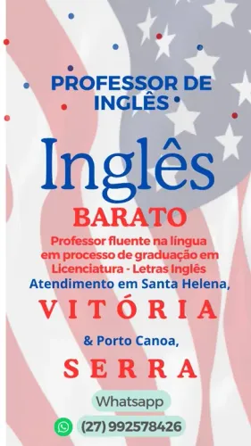 AULA PARTICULAR de INGLÊS, com professor fluente