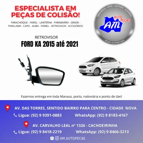 retrovisor ford ka 2015 a 2021