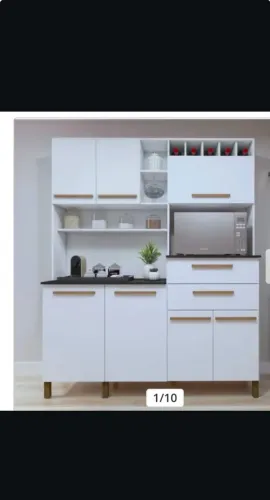 Armário de Cozinha Simples Branco