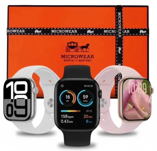 Relogio Smartwatch W11 Mini Pro Série 11 Lançamento 2026 Amoled GPS WhatsApp ChatGPT NFC
