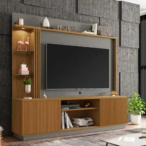 Home Estante Ripado Atlanta TV até 65" Novo fazemos entrega