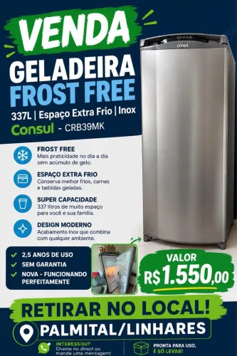 Geladeira Inox Cônsul