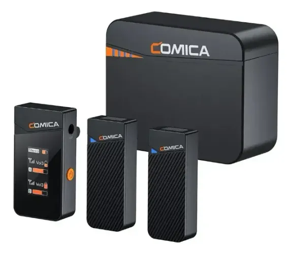 Comica Vimo C3 Microfone Lapela Sem fio Profissional Dual-channel