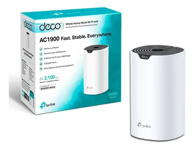 Roteador Wi-fi Deco S7 Mesh Tp-link Ac1900 Gigabit Dual Band - Excelente