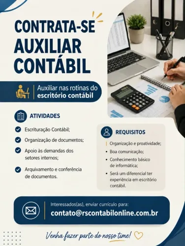 Vaga Auxiliar Contábil