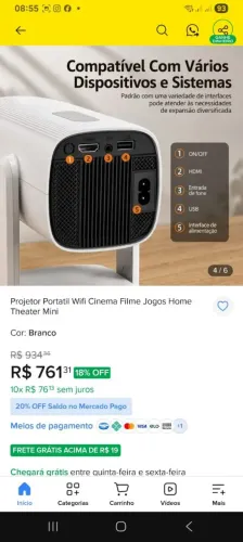 Vendo projetor com home theater integrado leia o anúncio até o final