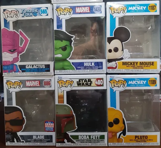 Funko pop CAIXAS VAZIAS e BLISTER