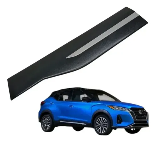 Friso Moldura Aplique Porta Traseira Nissan Kicks 2016 2023 Preto