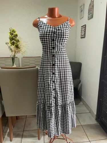 Vestido xadrez para São João