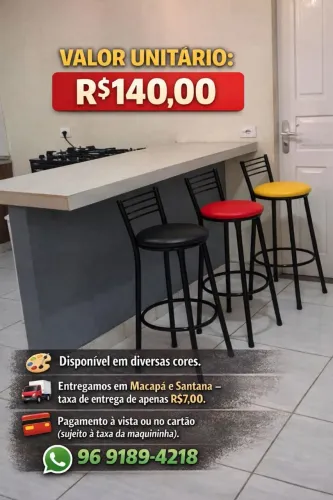 Banquetas de fábrica para balcão