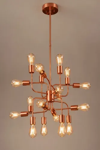 Lustre Pendente Moderno Cobre Rosé Gold - Estilo Industrial com Lâmpadas Vintage