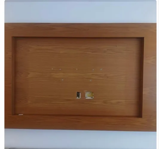 Painel de tv grande robusto de madeira 