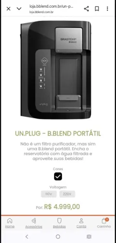Máquina Portátil de Bebidas Brastemp