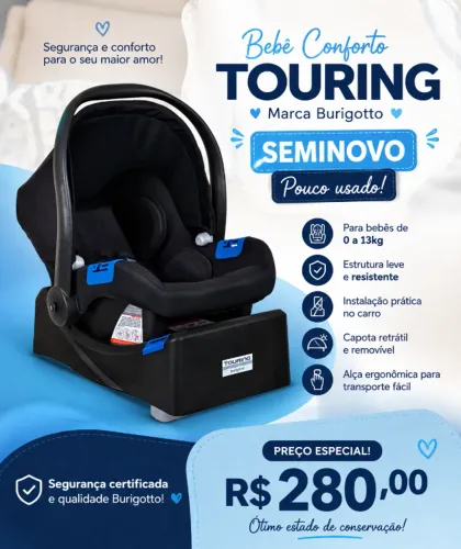 Bebê conforto com suporte para carro/ Burigotto