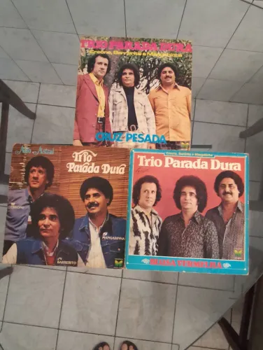 3 LPs Trio Parada Dura vinil coletânea