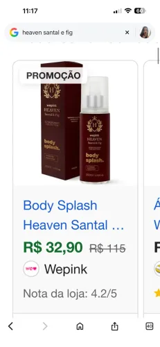 Body splash heaven santal e fig- we pink