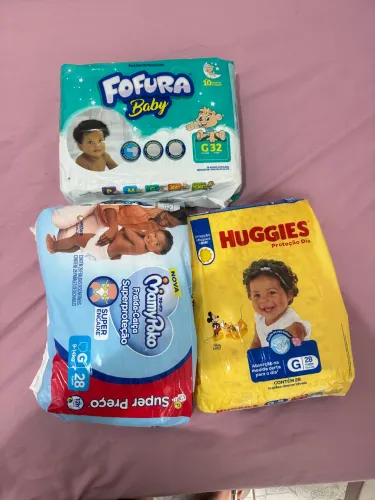 Kit Fraldas descartáveis tamanho G 