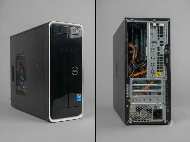Gabinete Dell com fonte de energia.