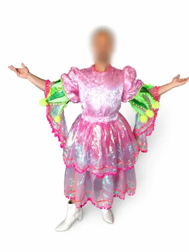FIGURINO TEATRAL FADA ROSA + BOTA BRANCA Nº 43 - IDEAL PARA PERSONAGENS MÁGICOS