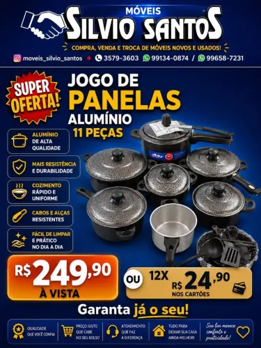 Jogo panela alumínio 11 peças