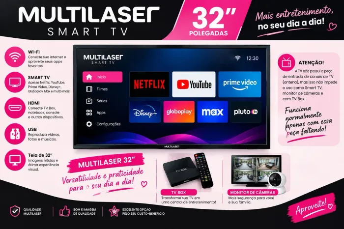 TV 32 POLEGADAS MULTILASER