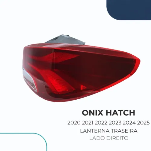 Lanterna Traseira Onix Hatch 2020 a 2025 - Lado Direito 