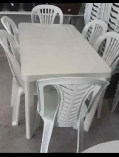 Conjunto de mesa plástica desmontavel 1 20 c80