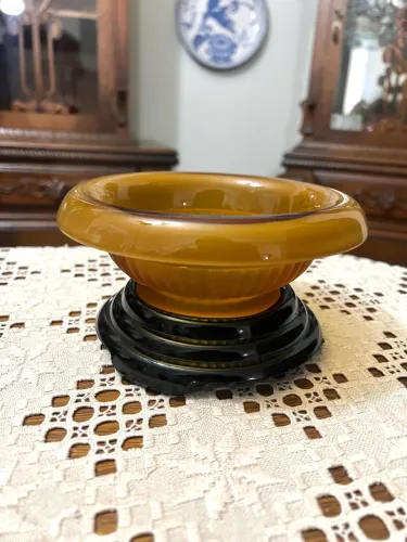 Art Deco Davidson Glass com base em vidro