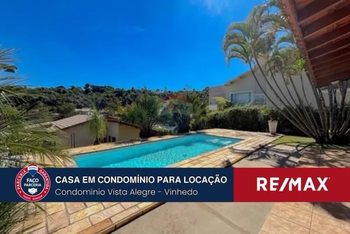 CASA TÉRREA COM EDICULA E PISCINA PARA LOCAÇÃO - CONDOMÍNIO VISTA ALEGRE - VINHEDO - SP