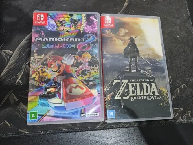 Mario Kart 8 Deluxe + Zelda Breath of the Wild ? Nintendo Switch ? Mídia Física