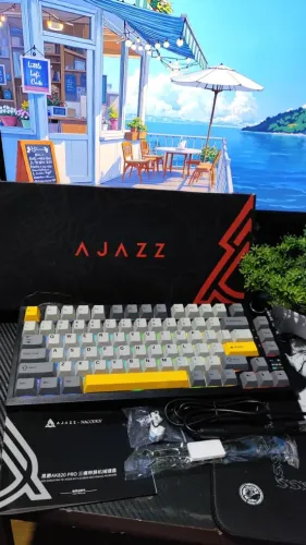 Teclado Mecânico Ajazz AK820 Pro Sem fio 2.4g, Cabo e Bluetooth - RGB - Entregamos