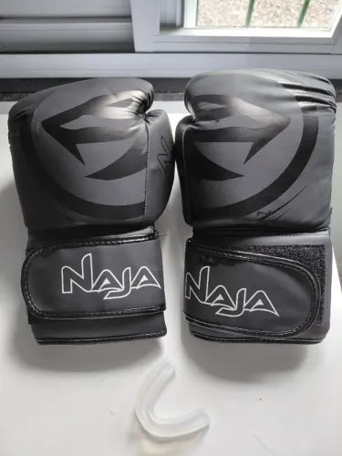 Kit Luva boxe muay thay naja line 14 oz bucal + luva atadura