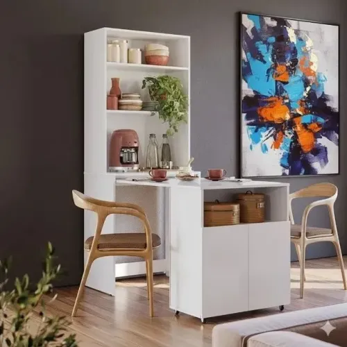 Mesa Escrivaninha Match com Prateleiras 