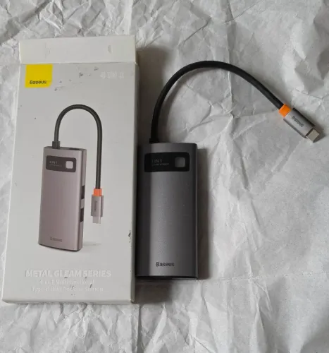 Adaptador Hub Usb-c 4k Hdmi Multifunciona Baseus 4 Em 1 Cor Cinza-escuro