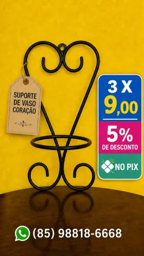 SUPORTE VASO DE PLANTA CORAÇÃO