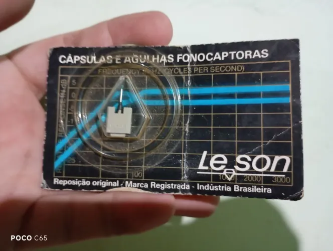 Agulha para toca disco antiga nunca usada Safira Leson
