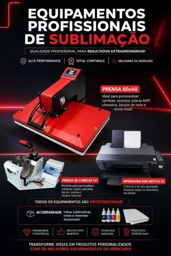 PRENSAS E IMPRESSORA SUBLIMÁTICA