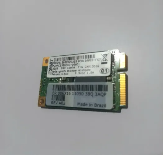 SSD mSATA 32GB SATA III 6Gb/s Bem Inteiro e Funcionando