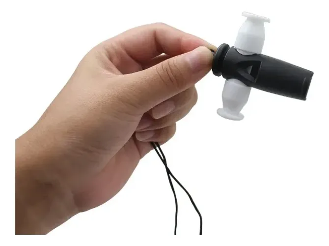 Apito Mestre De Samba Plástico Abs Cor Preto