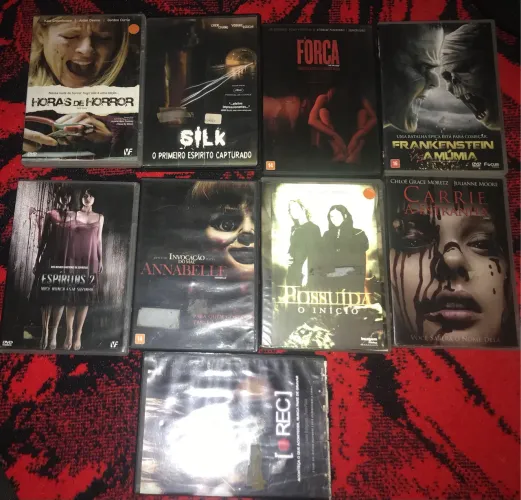 Lote dvd terror (locadora- testado e funcionando)