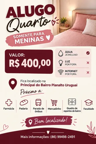 QUARTO PARA ALUGUAR