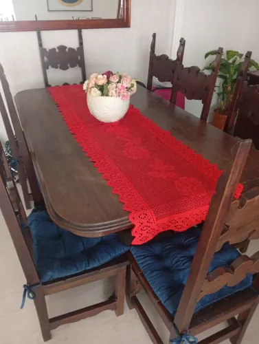Mesa Jantar 8 Lugares Madeira Maciça