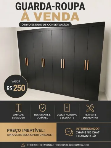 Guarda roupa preto