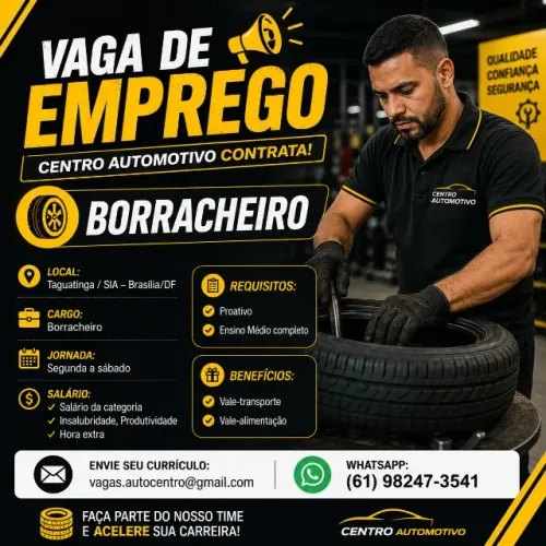 vagas de borracheiro 