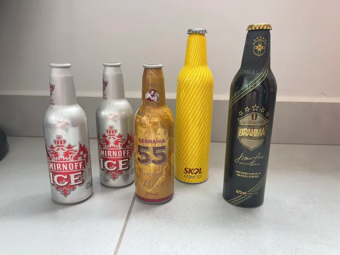 Lote Garrafas de alumínio - Coca, Skol, Brahma